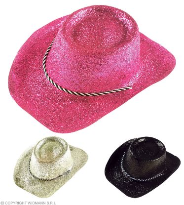 Billede af Cowboy Hattur við Glimmur Svartur