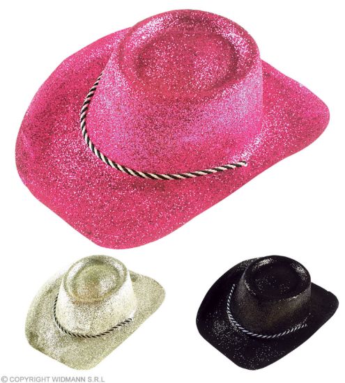 Billede af Cowboy Hattur við Glimmur Svartur