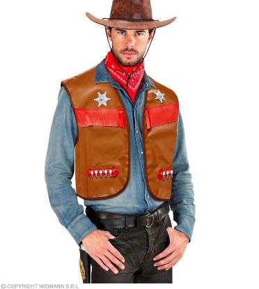 Billede af Cowboy Vestur Brúnur (Vaksin M/L)