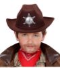 Billede af Brúnur Cowboy hattur við sheriff stjørnu