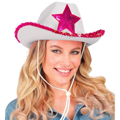 Billede af Cowboy Hattur Hvítur og Reyður