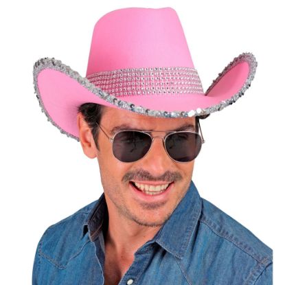 Billede af Pink Party Cowgirl hattur