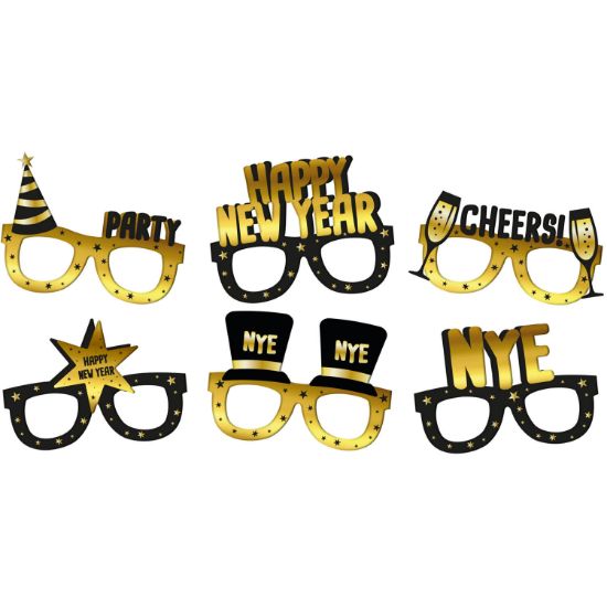 Billede af Paper Glasses Happy New Year 6 stk