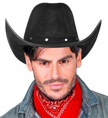 Billede af Cowboy Hattur við nittum Svartur