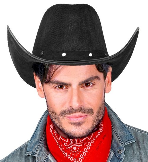 Billede af Cowboy Hattur við nittum Svartur