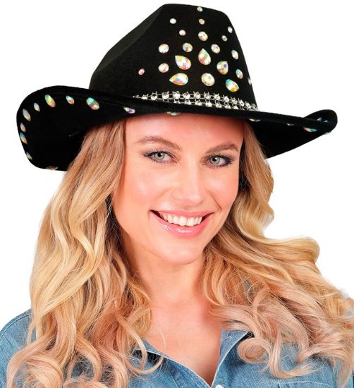 Billede af Kovboy Hattur við Diamantum Svartur