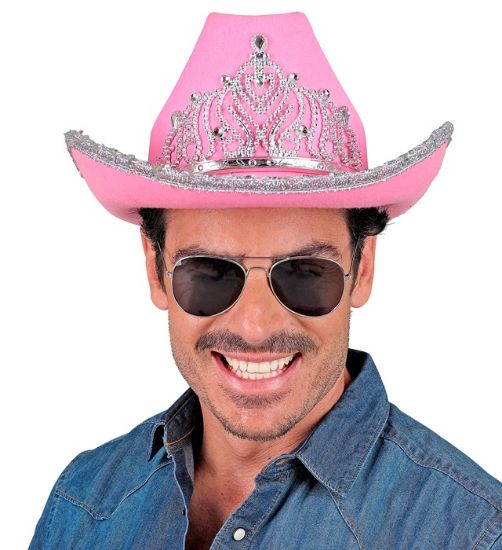 Billede af Cowboy Hattur við Tiara Hvítur