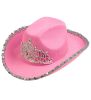 Billede af Cowboy Hattur við Tiara Hvítur