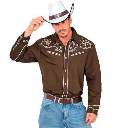 Billede af Cowboy Skjúrta Brún L/XL