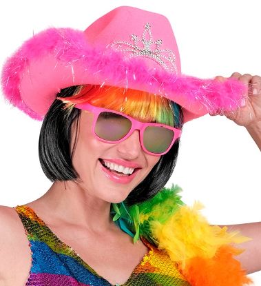 Billede af Cowboy Hattur við Tiara Pink
