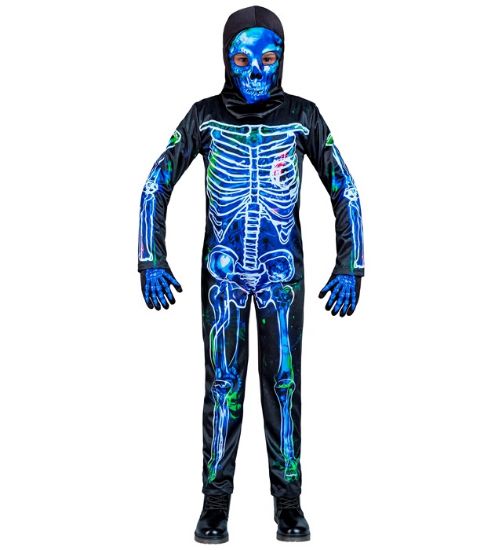 Billede af Giftig beinagrind Drakt og maska (128 / 5-7 ár)