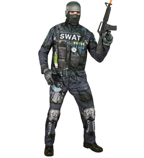 Billede af SWAT (Fast Costume) Jakki,buksur,maska, (Vaksin L)
