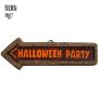Billede af 3D Neon Halloween Party skilti 56x17cm