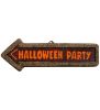 Billede af 3D Neon Halloween Party skilti 56x17cm