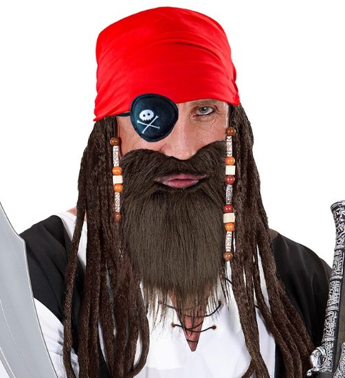 Billede af Sjónrænara Dress-up Sett Bandana, Eye-patch, Skegg