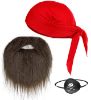 Billede af Sjónrænara Dress-up Sett Bandana, Eye-patch, Skegg