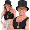 Billede af 90ini hip hop Svart sett hattur brillur hálsband
