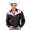 Billede af Cowboy Skjúrta Svørt og Hvít L/XL