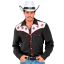 Billede af Cowboy Skjúrta Svørt og Hvít L/XL