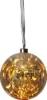 Billede af Glaskúla v./ljósið, Amber, LED, 15 cm