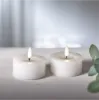 Billede af LED Fýrfatsljós, Flamme Flow, Hvítt, 2 stk, 70x35/55mm