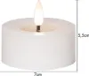 Billede af LED Fýrfatsljós, Flamme Flow, Hvítt, 2 stk, 70x35/55mm