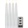 Billede af LED Stakaljós, Flamme Slim, Hvítt, 2,1x20cm, 4 stk