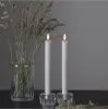 Billede af LED Stakaljós, Flamme Rustic, Hvítt, 2,1x25cm, 2 stk