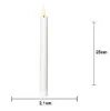 Billede af LED Stakaljós, Flamme Rustic, Hvítt, 2,1x25cm, 2 stk