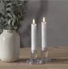 Billede af LED Stakaljós, Flamme Rustic, 2,1x15cm, Hvít, 2 stk