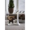 Billede af LED Stakaljós, Flamme Rustic, 2,1x15cm, Hvít, 2 stk