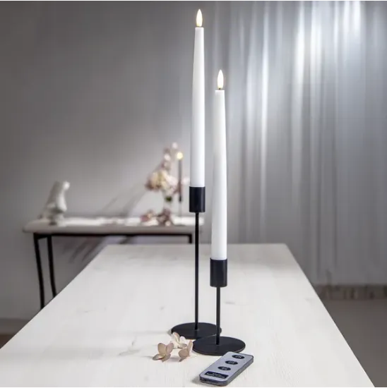Billede af LED Stakaljós, Flamme Slim, Hvítt, 2,1x28cm, 2 stk