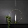 Billede af Messing metal ringur v./LED stakaljós, Flamme,  28,5 x 30cm