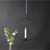 Billede af Svartur metal ringur v./LED stakaljós, Flamme,  28,5 x 30cm