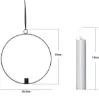 Billede af Svartur metal ringur v./LED stakaljós, Flamme,  28,5 x 30cm