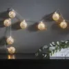 Billede af Ljósketa v./10 glaskúlum v./ljósið, Glitter, 1,3mt